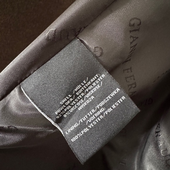 Gianni Feraud Green boxy fit military overcoat with black trims - Picture 5 of 5